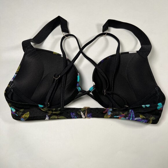 Victoria Secret 36D Bombshell Push Up Bikini Top Butterfly Print Shine Strap - Picture 4 of 10